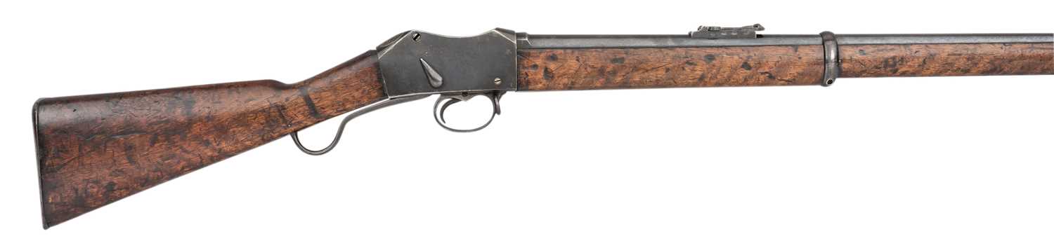 Lot 470 - A .577/.450 MARTINI HENRY TWO BAND RIFLE, LAST QUARTER OF THE 19TH CENTURY