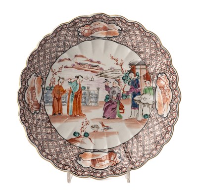 Lot 64 - â€¡Â A RARE WORCESTER SAUCER DISH