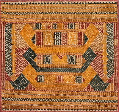 Lot 796 - A CEREMONIAL CLOTH (TAMPAN), LAMPUNG, SUMATRA, INDONESIA, 19TH CENTURY