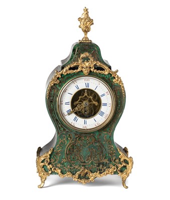 Lot 103 - A FRENCH 'BOULLE' MANTEL CLOCK