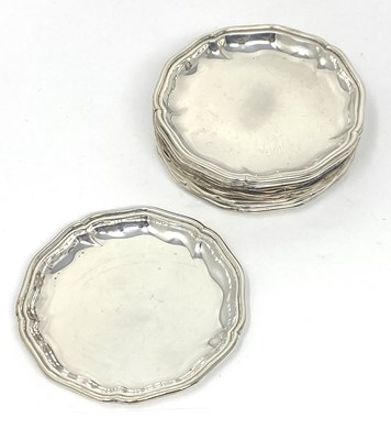 Lot 133 - A SET OF ELEVEN SOUTH AMERICAN SILVER SMALL DISHES