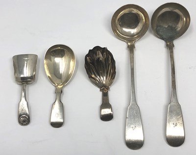 Lot 150 - A PAIR OF SCOTTISH VICTORIAN SILVER TODDY LADLES