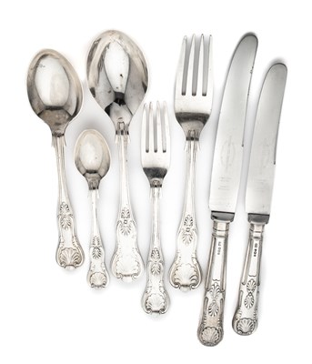 Lot 160 - A SET OF VICTORIAN TABLE SILVER