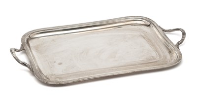 Lot 205 - A VICTORIAN SILVER SMALL TRAY