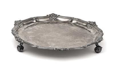 Lot 208 - A VICTORIAN SILVER SALVER