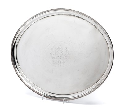 Lot 228 - A GEORGE III SILVER TRAY