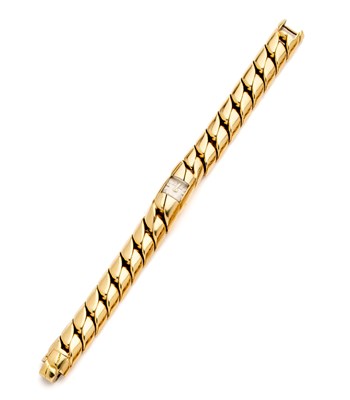 Lot 257 - LADY'S GOLD BRACELET WATCH