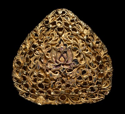 Lot 281 - A GOLD ORNAMENT, PROBABLY FOR HAIR, JAVA, INDONESIA, 10TH-12TH CENTURY