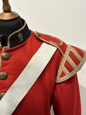 Lot 231 - A VICTORIAN EARLY FOREIGN SERVICE HELMET AND UNIFORM OF PRINCE ALFRED'S GUARD (BANDSMAN)