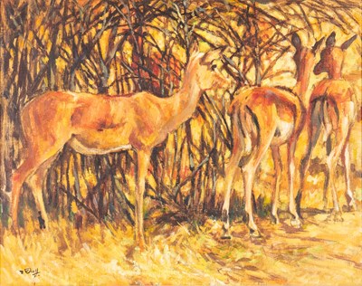 Lot 351 - ZAKKIE ELOFF (BATSWANA 1925-2004)