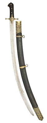 Lot 161 - A FINE OTTOMAN SILVER-GILT MOUNTED SABRE (KARABELA), MARKED FOR THE REIGN OF SULTAN MEHMET IV (1648-87)