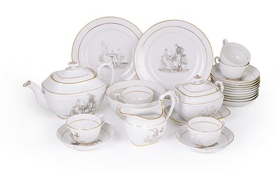 Lot 11 - A COALPORT PORCELAIN PART TEA SERVICE