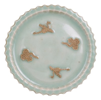 Lot 41 - A SMALL CELADON DISH