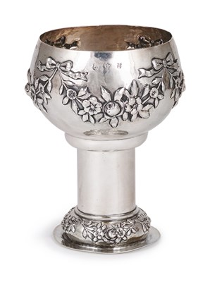 Lot 95 - A GERMAN SILVER GOBLET