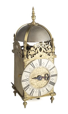 Lot 226 - A QUEEN ANNE BRASS LANTERN CLOCK, WILLIAM WOOD, NAILSWORTH, DATED 1707