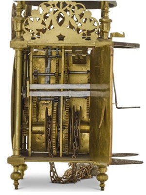 Lot 226 - A QUEEN ANNE BRASS LANTERN CLOCK, WILLIAM WOOD, NAILSWORTH, DATED 1707