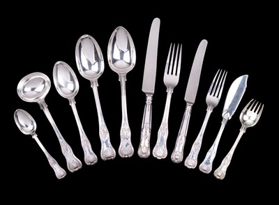 Lot 134 - A CANTEEN OF TABLE SILVER