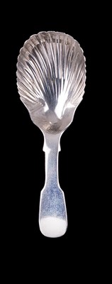 Lot 135 - A GEORGE III SILVER CADDY SPOON