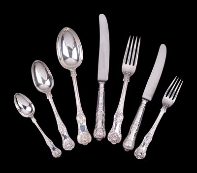 Lot 136 - A SET OF VICTORIAN TABLE SILVER