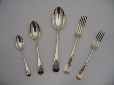 Lot 144 - A SET OF VICTORIAN TABLE SILVER