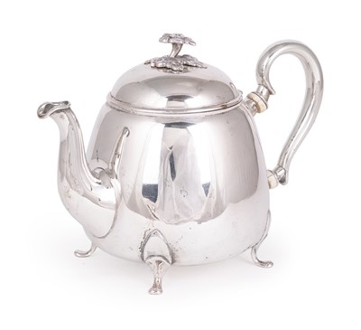 Lot 150 - A DANISH SILVER TEAPOT