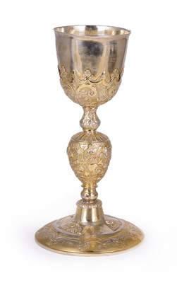 Lot 169 - A CONTINENTAL SILVER-GILT CHALICE