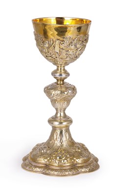 Lot 171 - A CONTINENTAL SILVER-GILT CHALICE