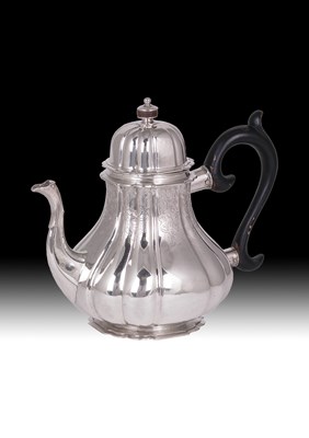 Lot 172 - A SWEDISH SILVER TEAPOT