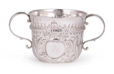 Lot 178 - A QUEEN ANNE SILVER TWO-HANDLED PORRINGER