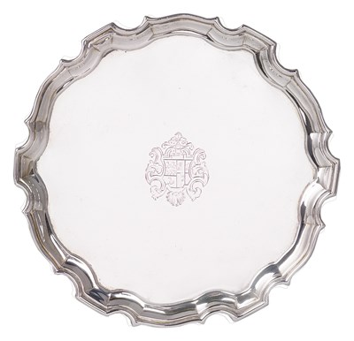 Lot 185 - A GEORGE II SILVER SALVER