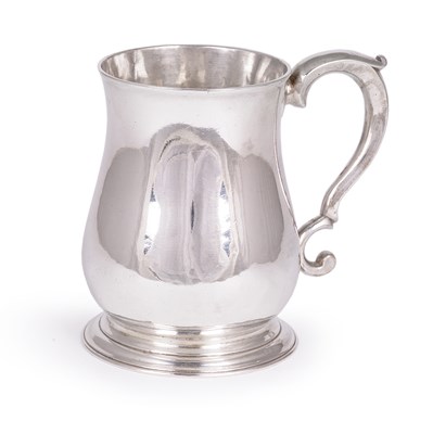 Lot 187 - A GEORGE II SILVER MUG