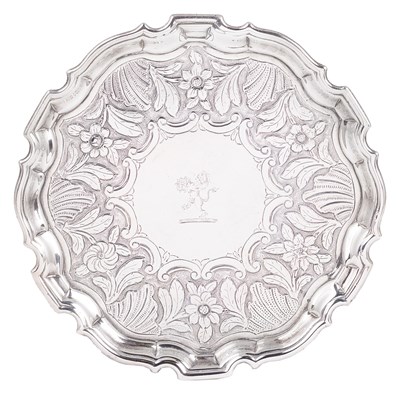 Lot 189 - A GEORGE II SILVER WAITER