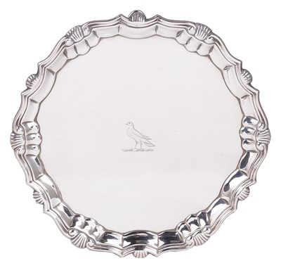 Lot 192 - A GEORGE II SILVER SALVER