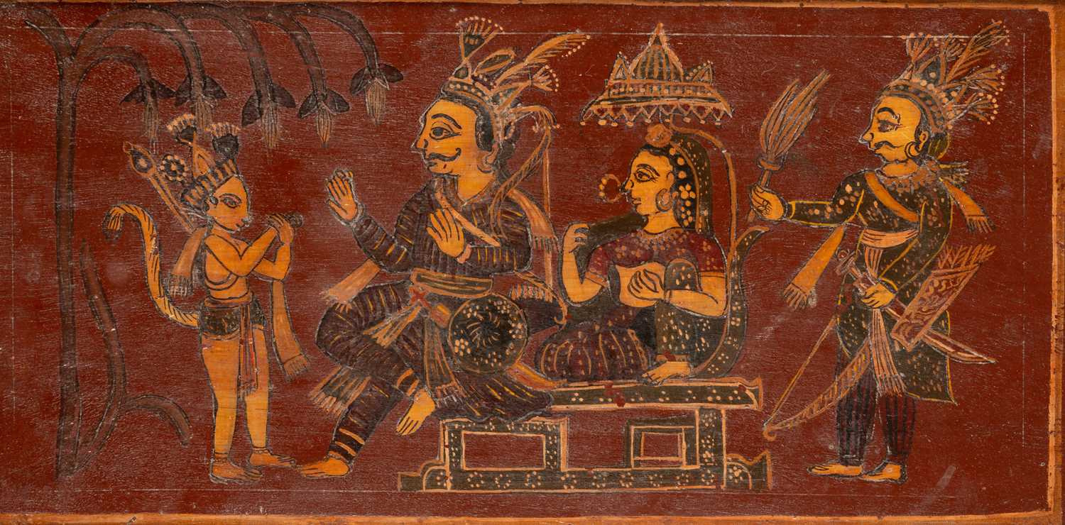Lot 95 - A TWO SIDED BOOKCOVER, RAJASTHAN, INDIA, CIRCA 1900