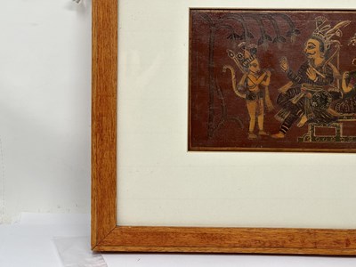 Lot 95 - A TWO SIDED BOOKCOVER, RAJASTHAN, INDIA, CIRCA 1900