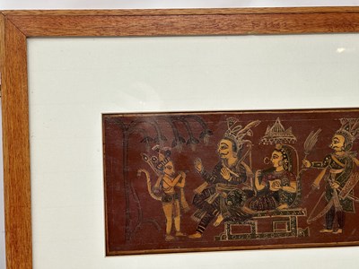 Lot 95 - A TWO SIDED BOOKCOVER, RAJASTHAN, INDIA, CIRCA 1900