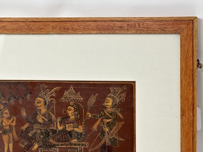 Lot 95 - A TWO SIDED BOOKCOVER, RAJASTHAN, INDIA, CIRCA 1900