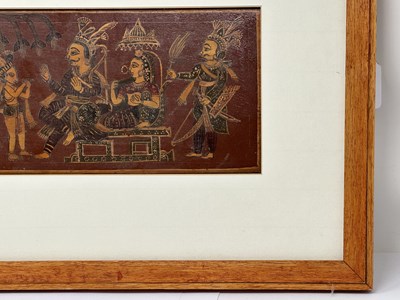 Lot 95 - A TWO SIDED BOOKCOVER, RAJASTHAN, INDIA, CIRCA 1900