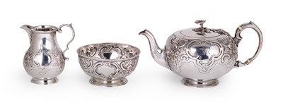 Lot 219 - A VICTORIAN SILVER BACHELOR'S TEA SET