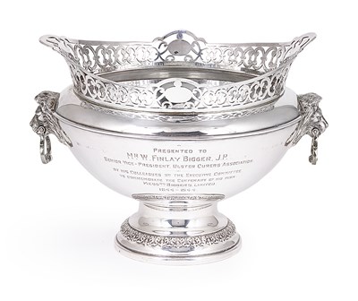 Lot 223 - AN EDWARDIAN SILVER ROSEBOWL