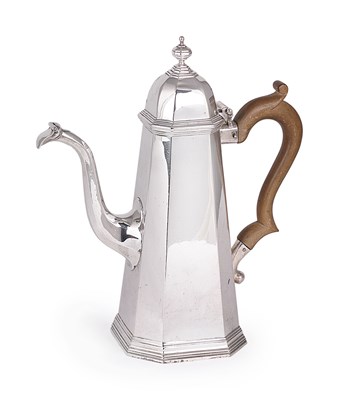 Lot 238 - A SILVER COFFEE POT