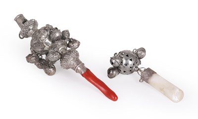 Lot 336 - A VICTORIAN SILVER CHILD'S RATTLE