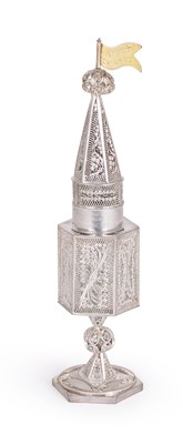 Lot 434 - A FILIGREE SILVER SPICE TOWER (BESAMIM)