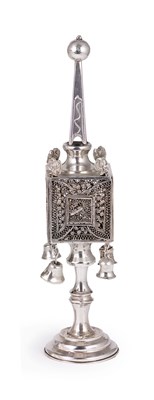 Lot 435 - A GEORGE V SILVER SPICE TOWER (BESAMIM)