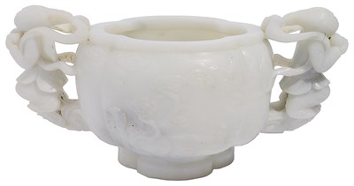 Lot 34 - A CHINESE HARDSTONE 'LANDSCAPE' CENSER