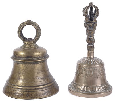 Lot 79 - TWO BRONZE RITUAL BELLS