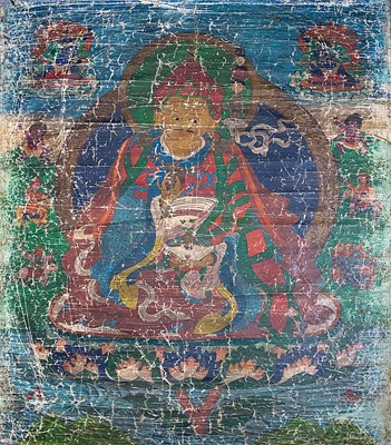 Lot 81 - A THANGKA DEPICTING PADMASAMBHAVA (GURU RINPOCHE)