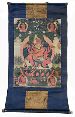 Lot 83 - A THANG-KA DEPICTING A SPIRITUAL TEACHER