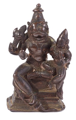 Lot 88 - A BRONZE FIGURE OF NARASIMHA