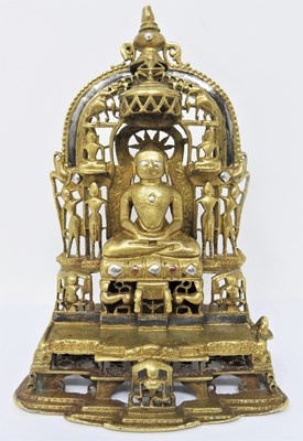 Lot 95 - A JAIN SHRINE PROBABLY DEPICTING VIMALNATHA